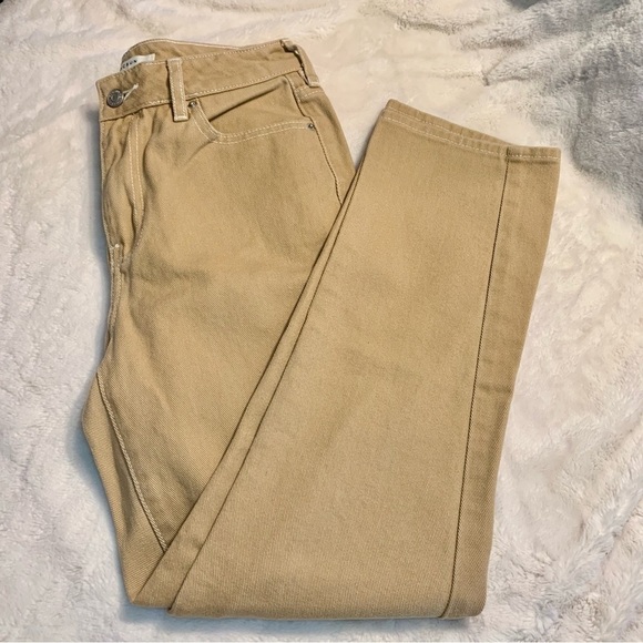 PacSun Denim Pants Sz 25 Camel Tan Straight Leg 100% Cotton 5 Pockets Jeans - Picture 1 of 15
